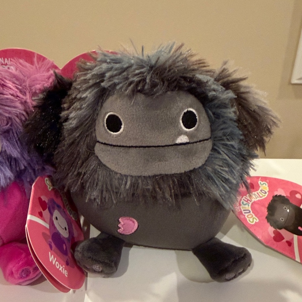 RESERVED NWT 5” Wallis & Woxie the Bigfoot Squishmallow Valentine Set - Picture 3 of 7